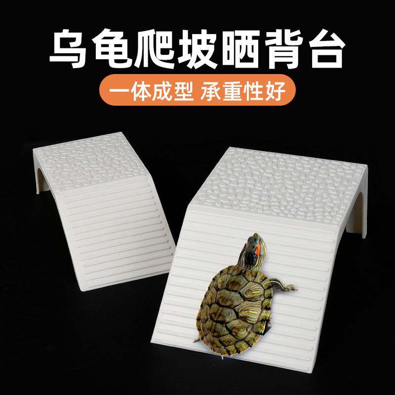 乌龟爬行梯斜坡爬台浅水饲养缸通用晒台爬宠家用多功能休息台喂食