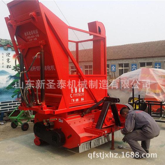 可自卸式秸秆收获机 玉米秸秆切碎回收机 青储收获机视频