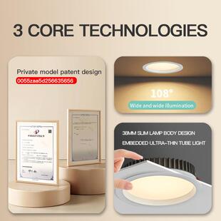 跨境筒灯嵌入式商用店铺酒店防眩高光效大功率led筒灯