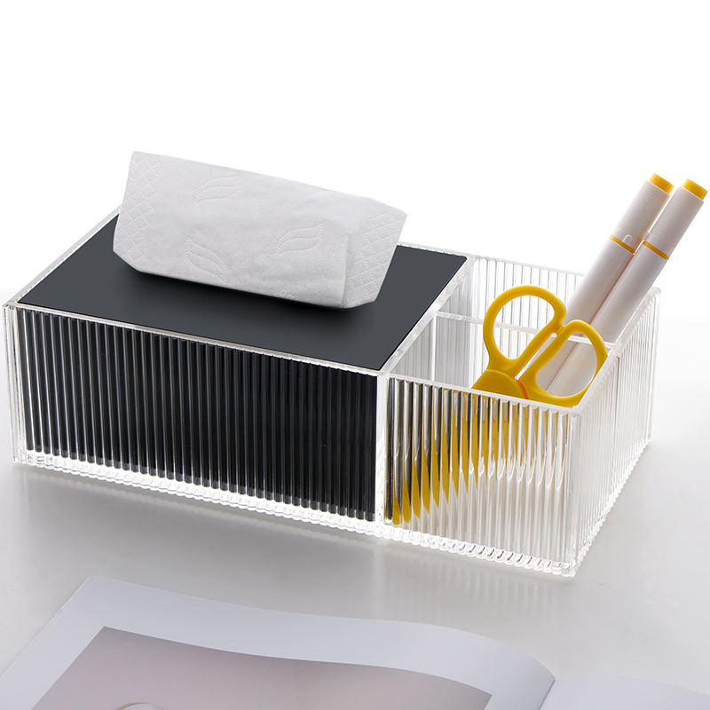 轻奢家用抽纸盒多功能亚克力餐厅客厅茶几遥控器卧室收纳纸巾盒