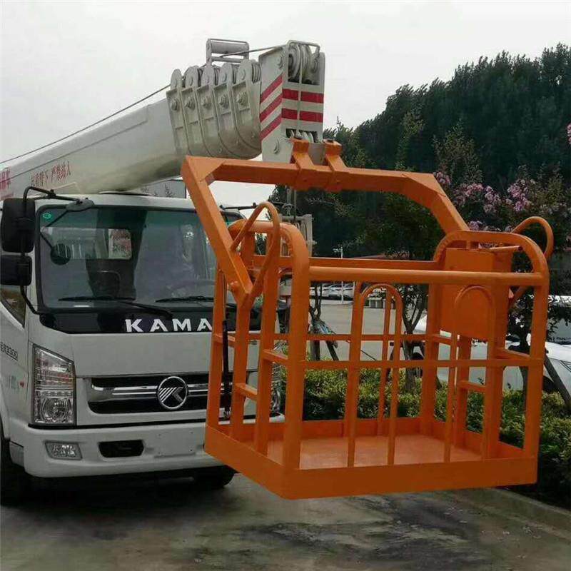 山东吊车吊篮建筑高空作业篮子建筑工地吊车吊框