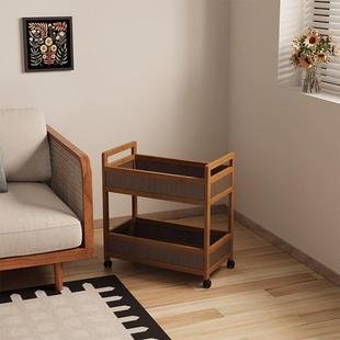 移动书置物架落地多层轮客HkWyCRB2厅卧室宿舍小儿童架书柜小推带