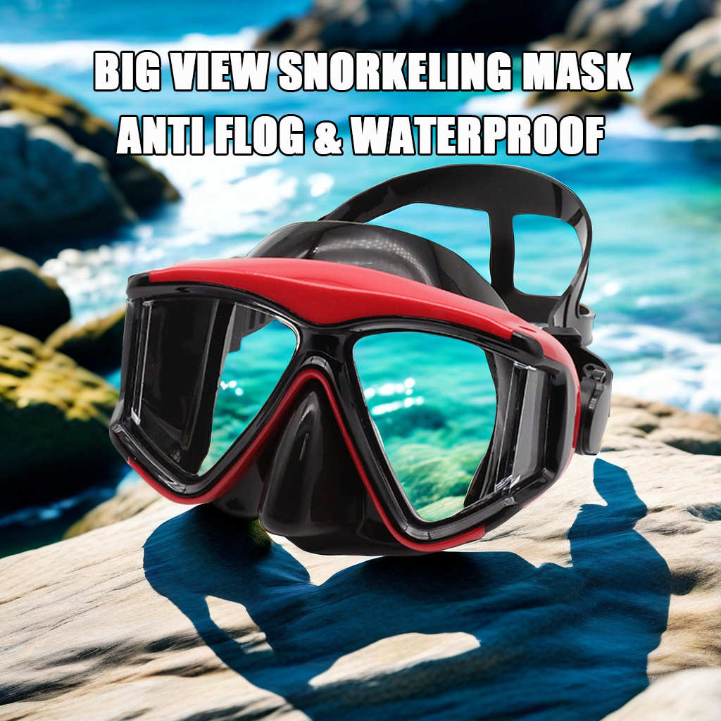 防材质镜防水潜水镜雾硅胶镜片自由镜pc潜水面潜水镜三面成人