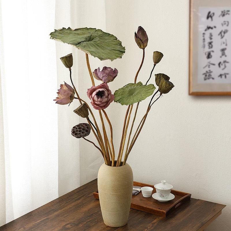 莲蓬花干 干燥花花束客WYH厅摆设然高级感真花天风干 干荷新中式