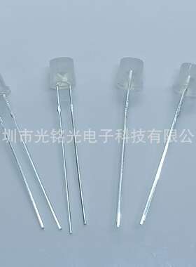 F5/5mm白发紫色长脚平头LED发光二极管 平头直插灯珠颜色支持定作