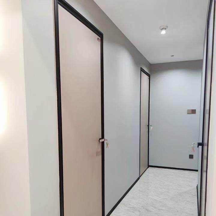 厂家直供新款窄边框一门到顶铝木门工装门家装门新型室内门