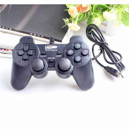 Vibration Joystick Wired USB PC Controller For PC Computer L