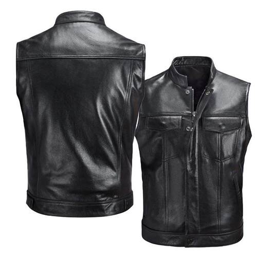 Vest, excellent zipper, motorcycle leather vest