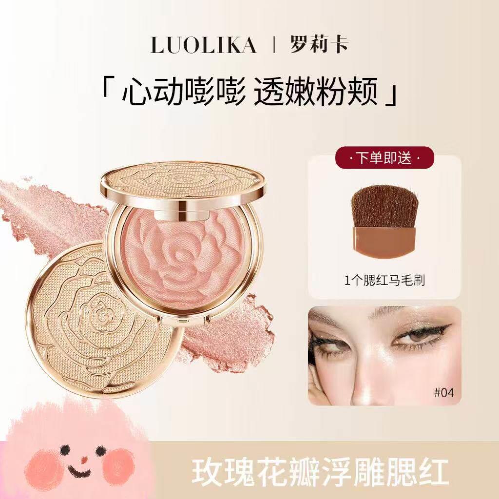 LUOLIKA罗莉卡花瓣高光腮红持久细腻提亮珠光玫瑰爆款推荐图片