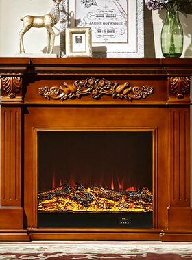 定制1.2米欧式架壁电装饰柜客厅61215美式实木壁炉壁炉炉电视柜