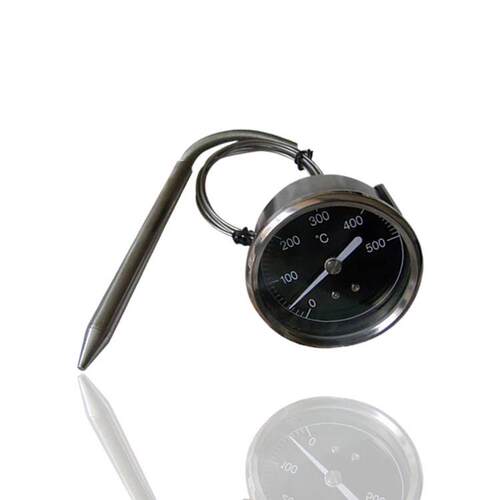 供烤炉温度表耐高温毛细管温度表全钢带卡子W-60Z 500°C厂销