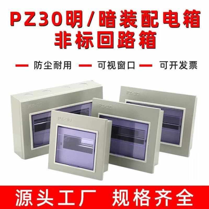 保安捷pz30配电箱回路箱电表金属强电空气开关箱20回路明装面板配