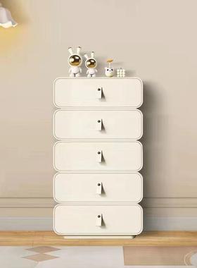 意新款奶油风实木收装纳柜简柜约整四斗创五斗客厅卧KMP室靠墙抽