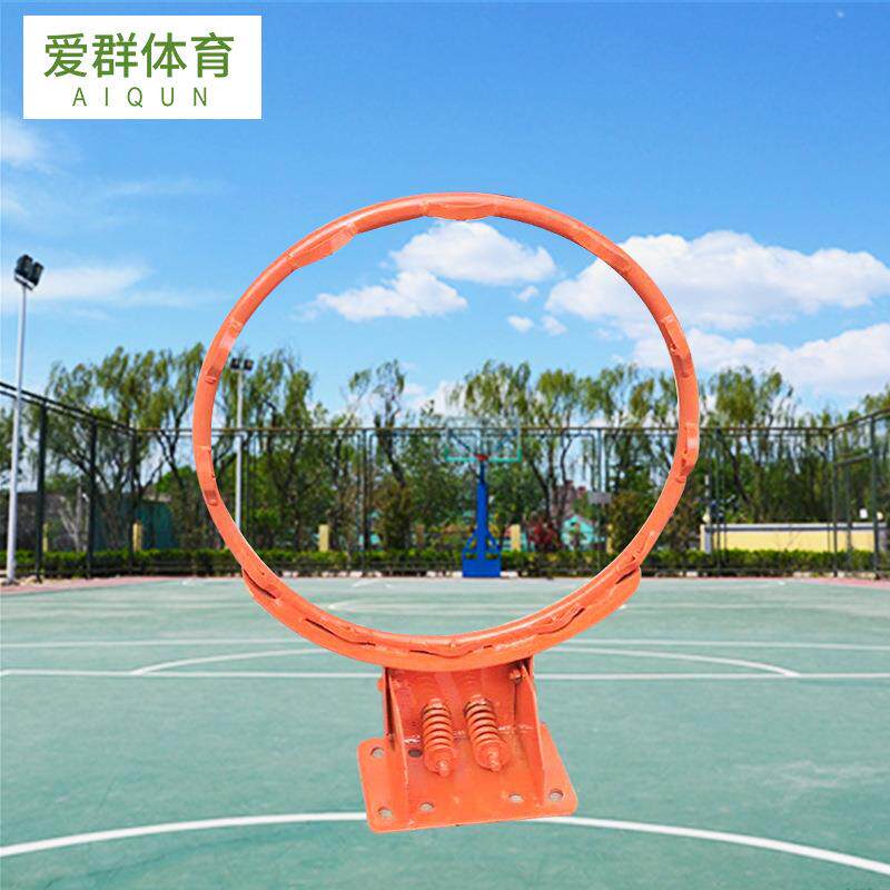 户外悬壁挂式篮球框篮筐可扣篮标准实心空心弹性篮球圈比赛篮圈 - 实物图