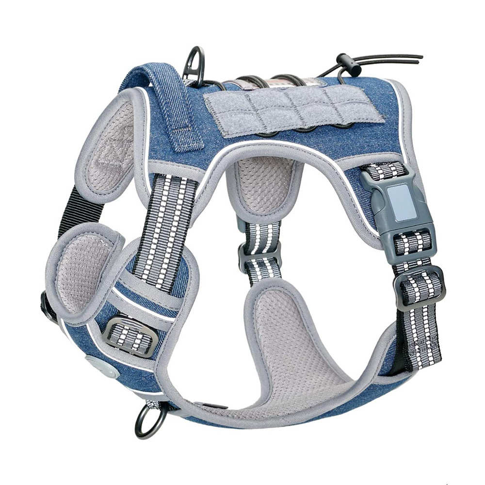 工厂狗背带大型犬中宠物尼龙贴胸定制背带胸背狗狗牵引绳训练魔术