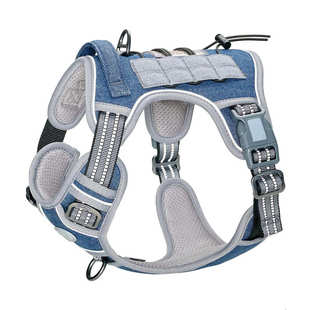 工厂定制宠物胸背中大型犬狗狗胸背带牵引绳尼龙魔术贴训练狗背带