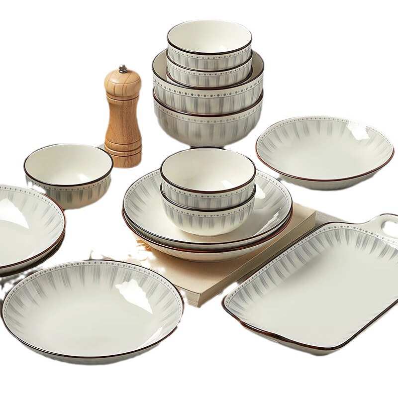 日式餐具碗碟套装家用2024新款简约现代乔迁新居碗筷高级感碗盘子