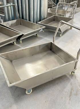 加厚不锈钢兜式推车大容量兜体稳固承重高效转运屠宰物料