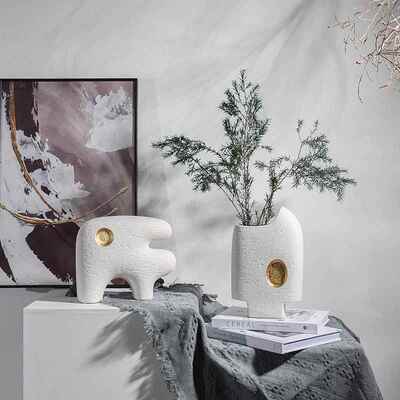 TS210-TS陶瓷瓶居北欧板现代简约家饰花品摆件样房客厅干花鲜花插