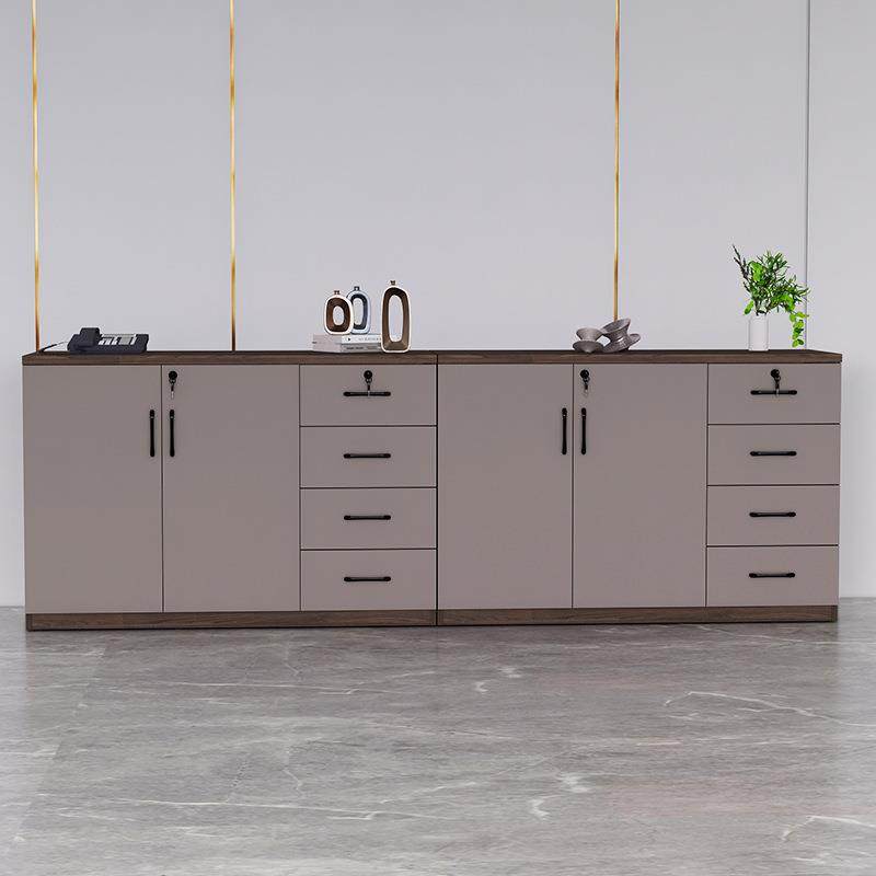 文件柜断办公室矮柜料物柜木质带抽屉资锁柜子厂家边柜08隔储柜收