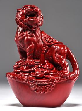 红木雕虎饰品实木生肖家居客厅办公室装饰工艺商务礼品