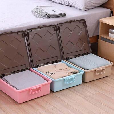 Big Bed bottom storage box Plastic flat beds under the bed q