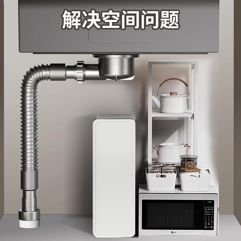 厨房水省槽下水管组合侧厨盆排超薄房菜排/水管节空间全套装防返