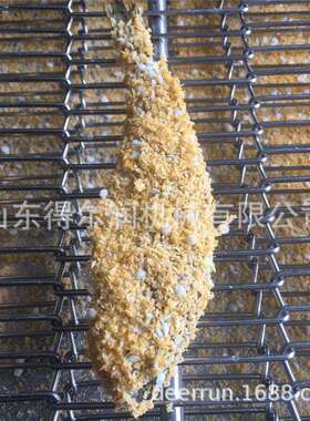 机械海南罗非鱼块挂浆裹糠生产线鱼排自动上糠机2人操作