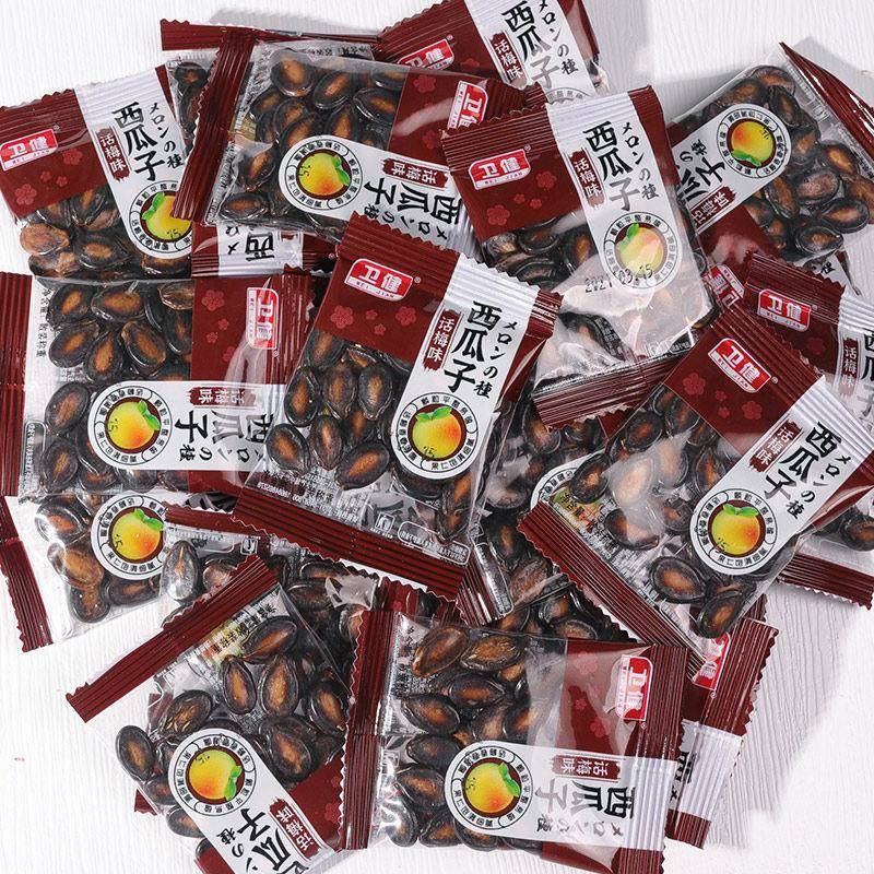 速发现货100包话梅西瓜子小包装小袋一整箱黑瓜籽坚果炒货零食小