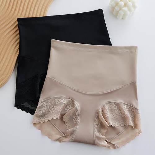 4 8 Waisted Lace Women Briefs Elasticity Breathable Tummy