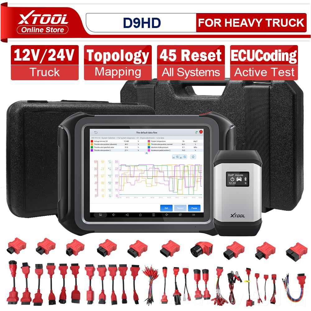 新款XTOOL朗仁 D9S能/D9EV/D9 HD海外版新源柴汽汽车通检故测仪障