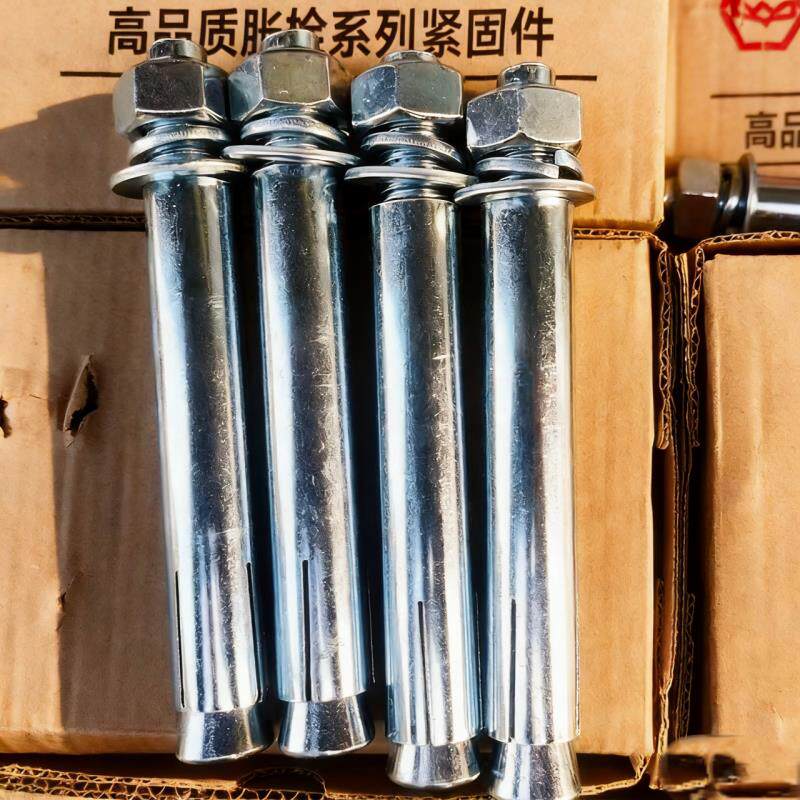 国标膨胀螺丝M8M10电镀螺栓蓬胀加长空调膨胀螺丝镀锌铁内置式