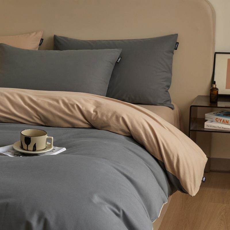 秋冬季加厚纯棉磨毛床上四件套冬季保暖全棉被套床单学生宿舍套件