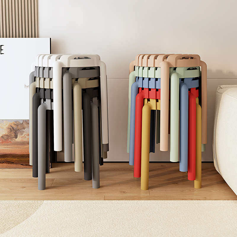 塑料凳子加厚家用特厚现代简约可叠放摞叠久坐舒服椅子高圆凳板凳,商业/办公家具,休闲椅/午休椅/骑马椅,淘宝优惠券,粉丝福利购,淘宝优惠卷