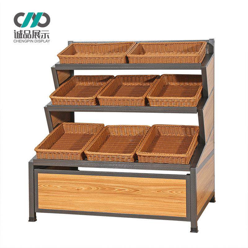 水果店货架超市果蔬置物架多层便利店展示架生鲜精品店货架中岛柜