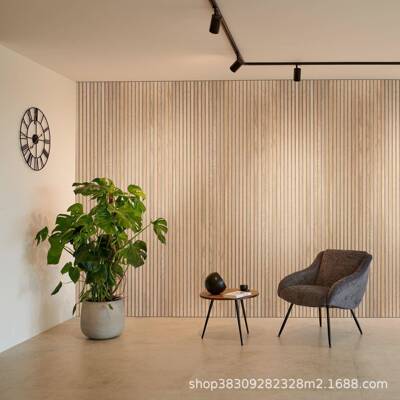 聚酯维吸板木条凹凸格电栅影院酒吧琴房隔音音ETS降噪装纤修装饰