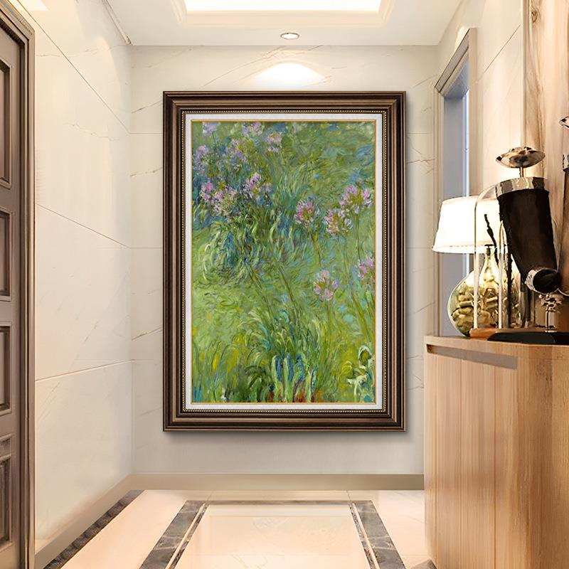 莫油画复古名玄装饰画竖版美式走廊过YML关道挂画世界奈画餐厅壁