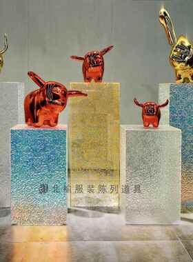 服装商店岛展示架亚克力透明橱窗展示架珠宝流表彩色模型平台