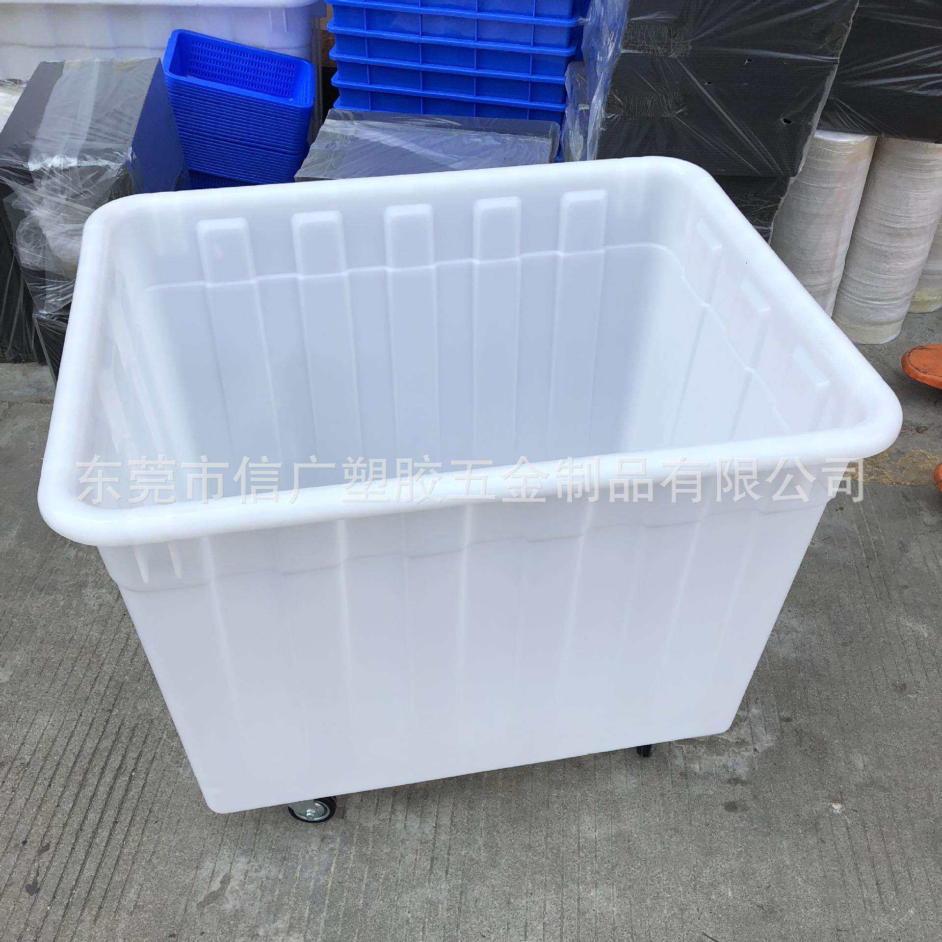 供应东莞虎门服装收纳带轮周转箱 带轮子方便移动塑料周转筐400升