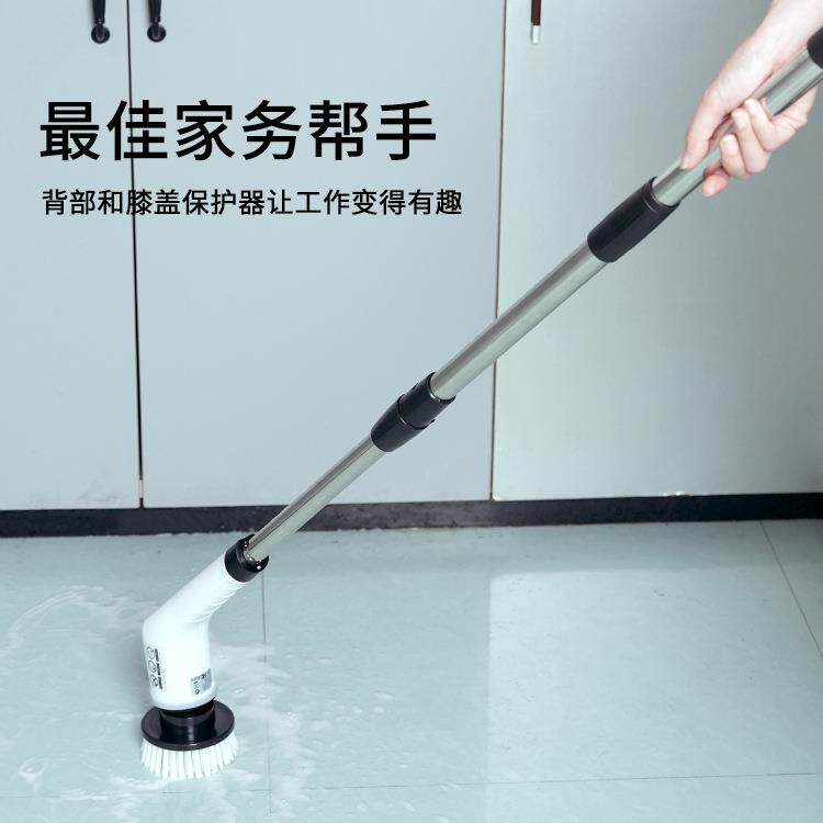 长柄电动清洁刷无线多功能缝隙刷刷头厨房塑料清洁厕所刷旋转拖把