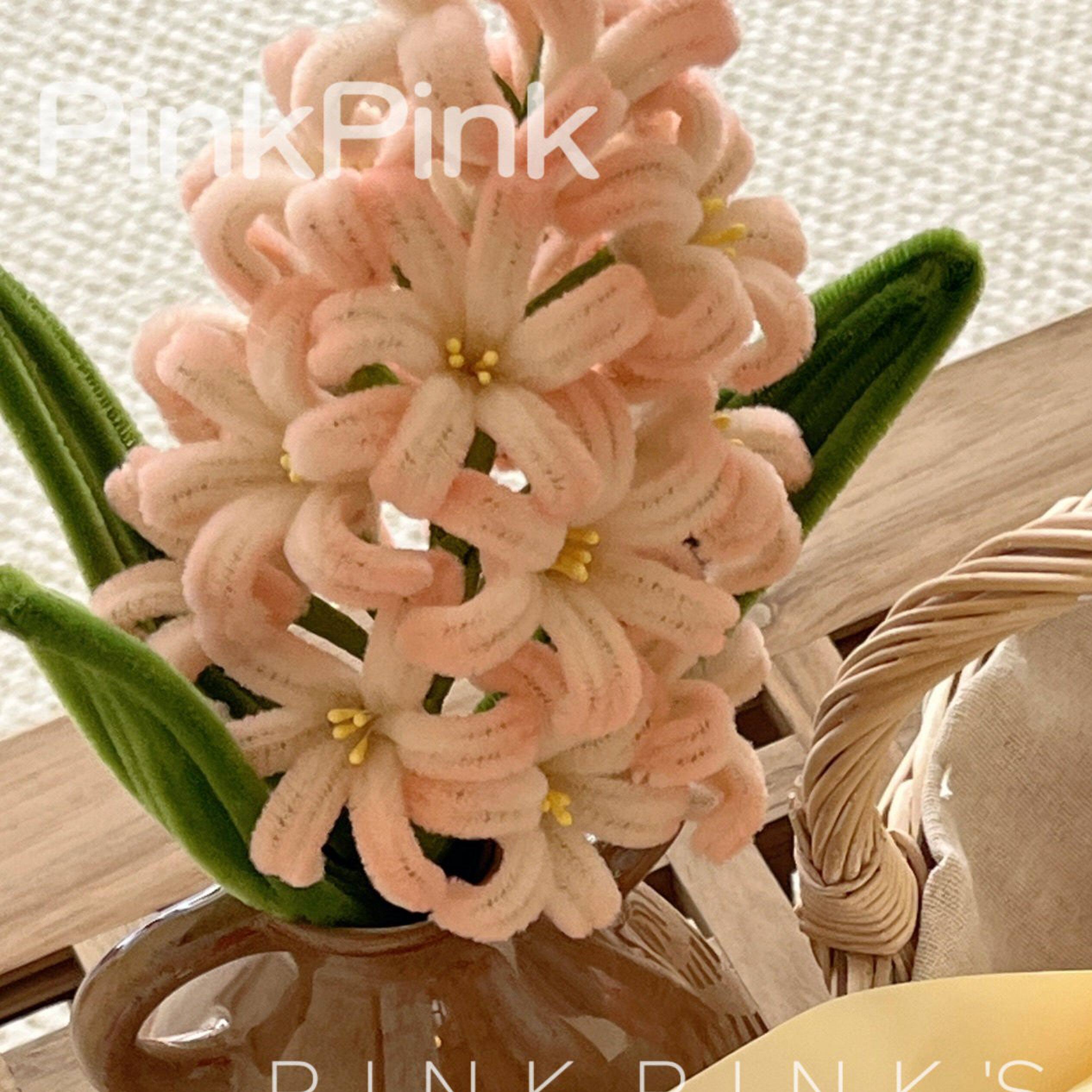 Pink风信子扭扭棒材料包|手工DIY花束插瓶家居装饰女神节礼物