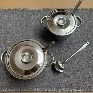 不锈钢小火锅商用油壶带盖子酒店猪油盆家用油缸猪油罐带开口盖送