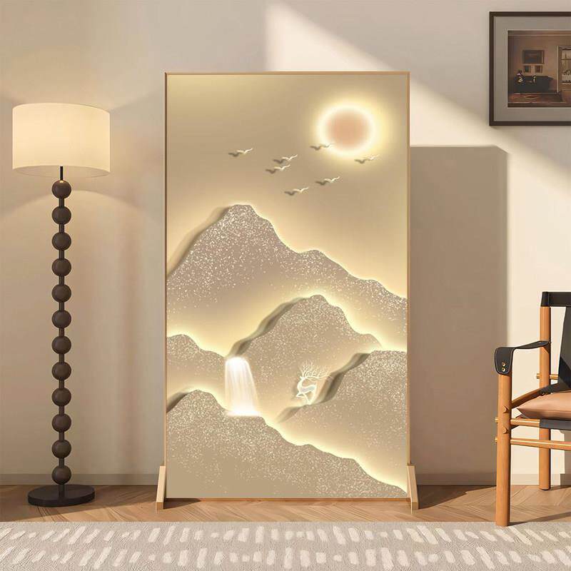 铝合金屏风隔断办公室入户对门客厅卧室遮挡可移动玄关装饰摆饰