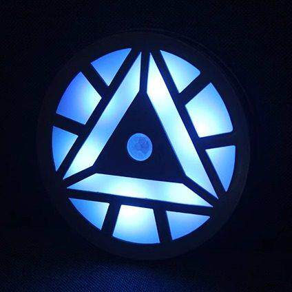 红外感应钢铁侠胸灯方舟核反应堆小夜灯led充电立体创意冰箱贴灯