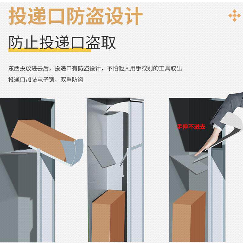 个小用区庭院投递柜办公室防收件箱大邮箱盗家门NRN口智人能快递