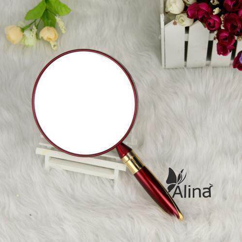 镜子美容院专用手拿镜欧美简约双面放大手柄镜高清便携随身化妆镜