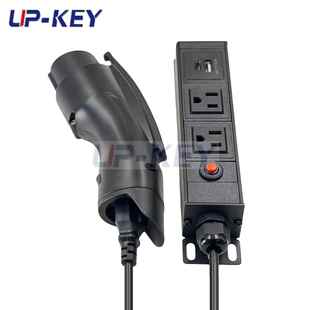 V2L新能源美标汽车放电适配器转接头J1772美规汽车外放电转换器