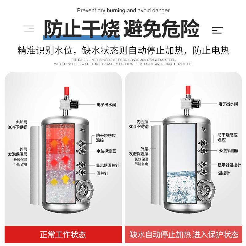 柜式平头开水器商用饮水机学校工厂单位开水机净化加热一体直饮机