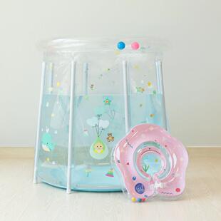 婴儿童洗澡桶充气透明浴桶大人全身沐浴泡澡桶可折叠游泳桶洗澡盆