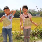 采茶叶竹篓鱼篓背篓儿童迷你小竹篓采茶篓采摘茶叶篓鱼蒌腰篓竹篮